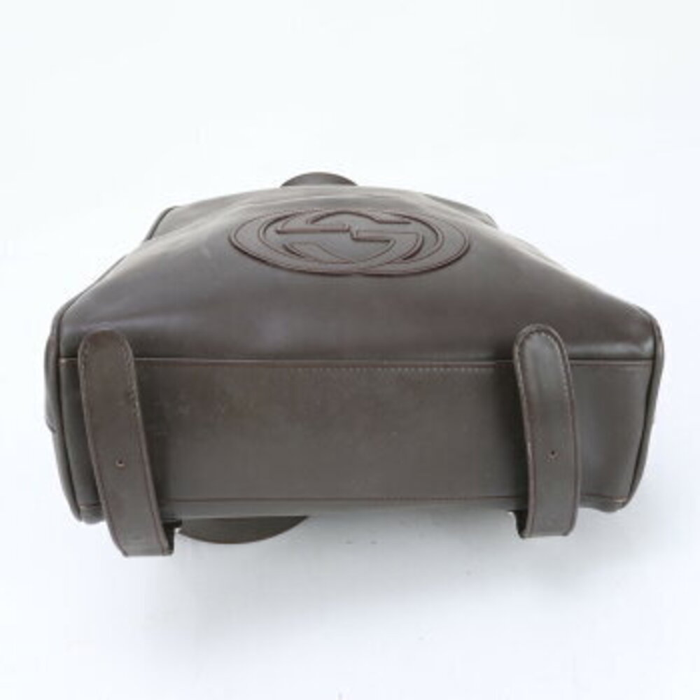 Gucci Interlocking GG Leather Backpack Brown M - image 8